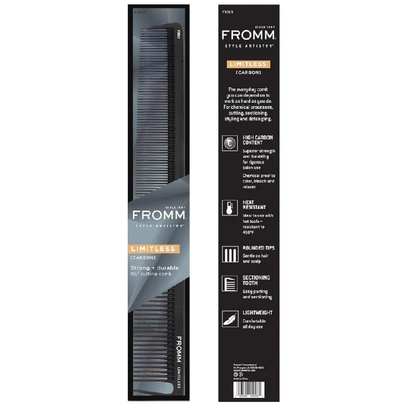 Grip gel-Hair sculpting spray-Fromm 8.5 Inch Carbon Cutting Comb