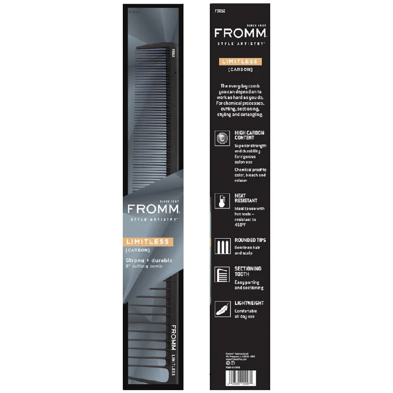 Molding cream-Hair texture oil-Fromm 8 Inch Carbon Cutting Comb