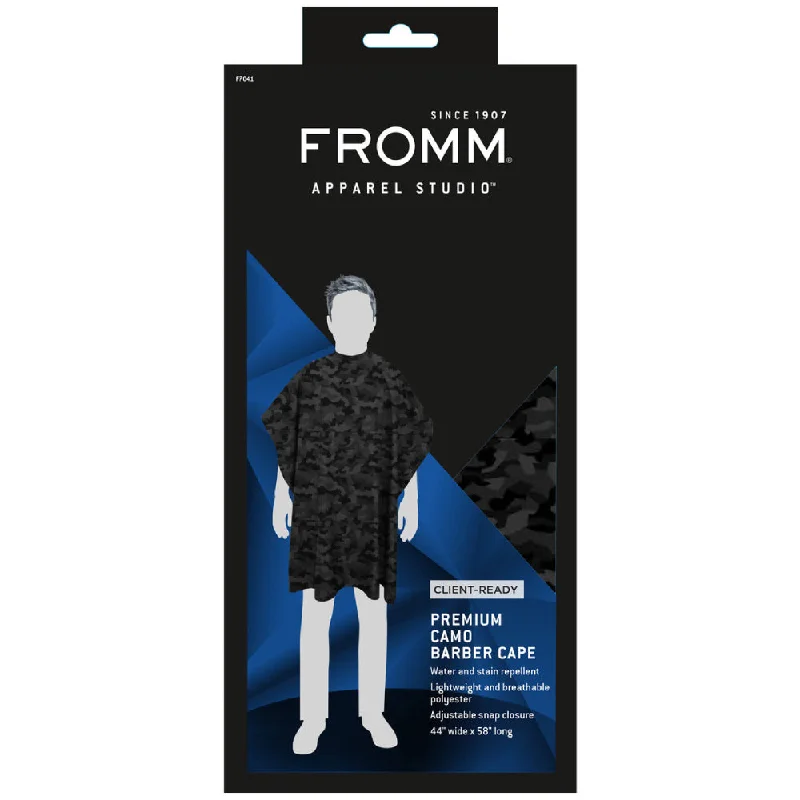 Dry clay-Hair shine serum-Fromm Black Barber Camo Cape