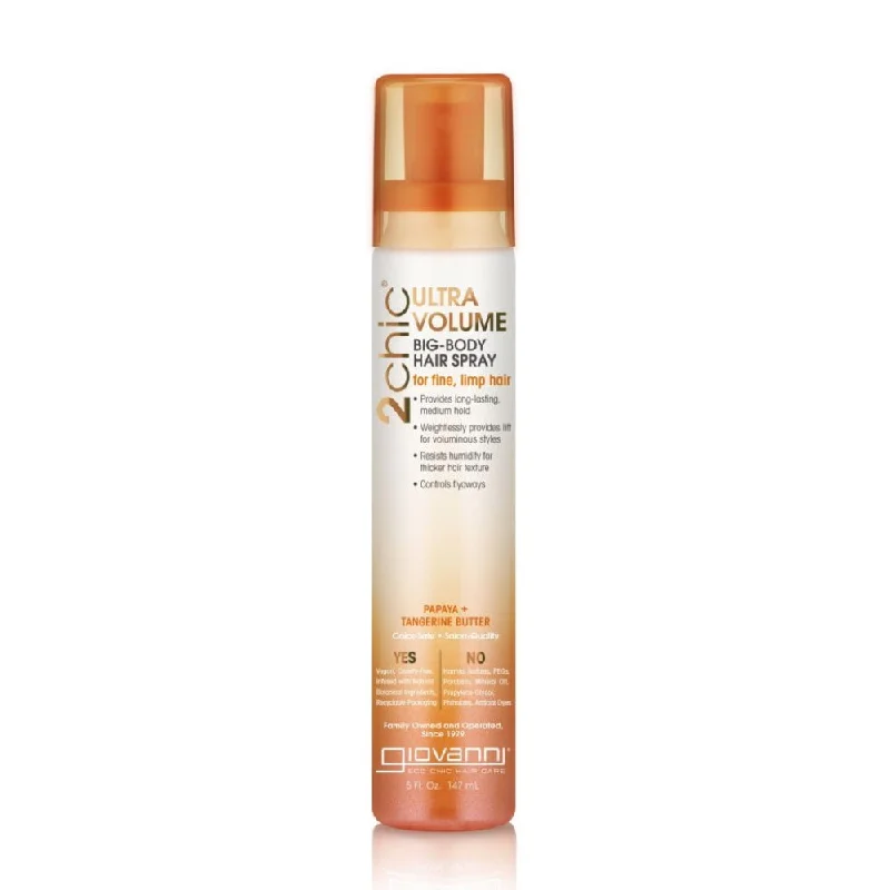 Curl refining wax-GIOVANNI Organic Hair Spray Big Body 2chic Ultra-Volume Fine Hair 147ml