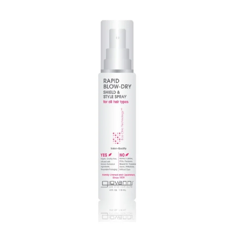 Clarifying lotion-GIOVANNI Hair Shield & Style Spray Rapid Blow-Dry - 118ml