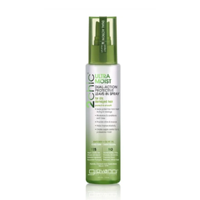 Hold cream-GIOVANNI Organic Leave-in Protective Hair Spray - 2chic Ultra-Moist (Damaged Hair) 118ml