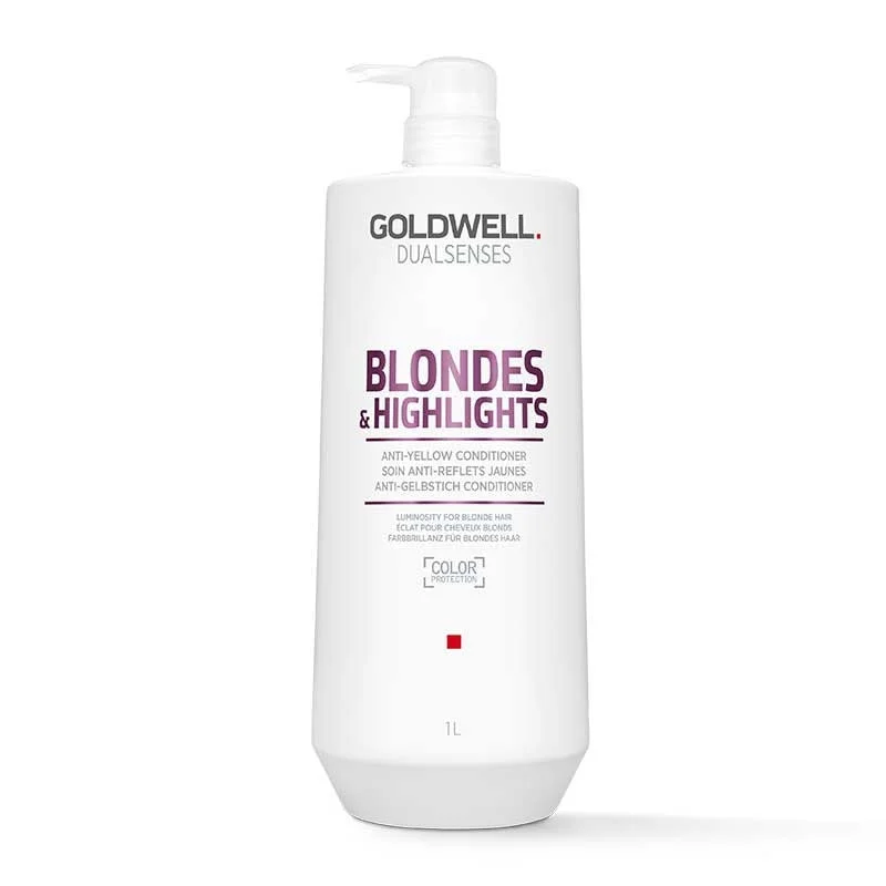 How to care for thin loose curls-Goldwell Dualsenses Blondes & Highlights Anti-Yellow Conditioner 1000ml