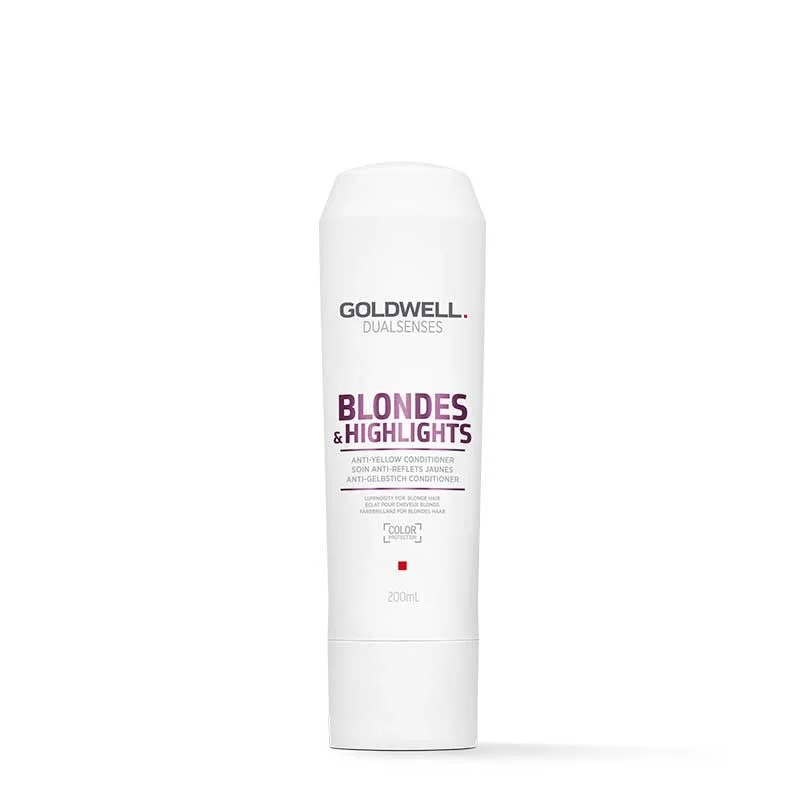 Organic hair care for softness-Goldwell Dualsenses Blondes & Highlights Anti-Yellow Conditioner 200ml