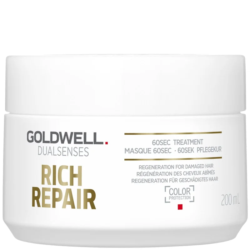 Hair care products with wheat protein-Goldwell Dualsenses Rich Repair 60Sec Treatment 200ml