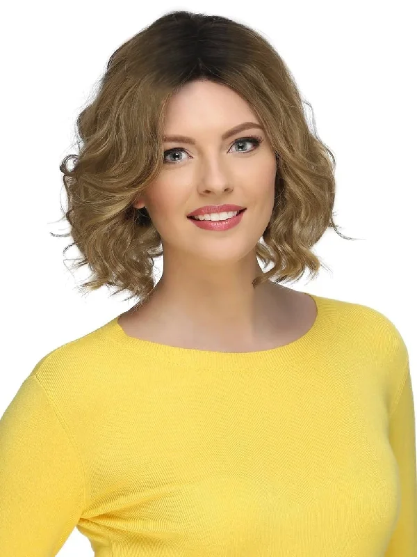 Synthetic wigs for hip style-Gorgeous Short Bob Wavy Curly Lace Front Synthetic Wigs