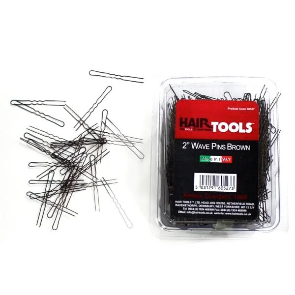 Hair Tools 2” Wave Pins Brown (Box Of 1000)