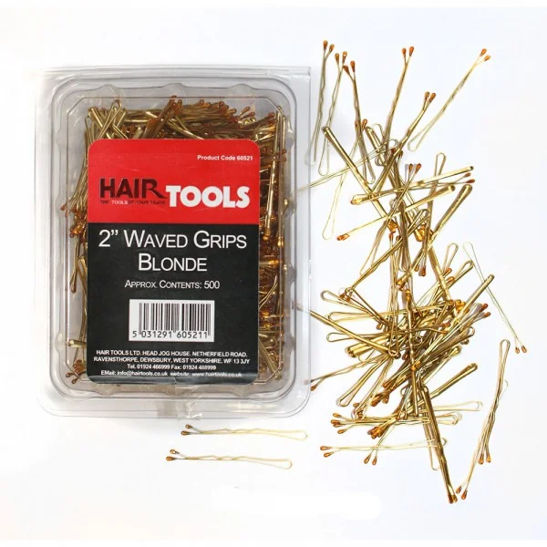 Hair Tools 2” Waved Grips Blonde (Box Of 500)