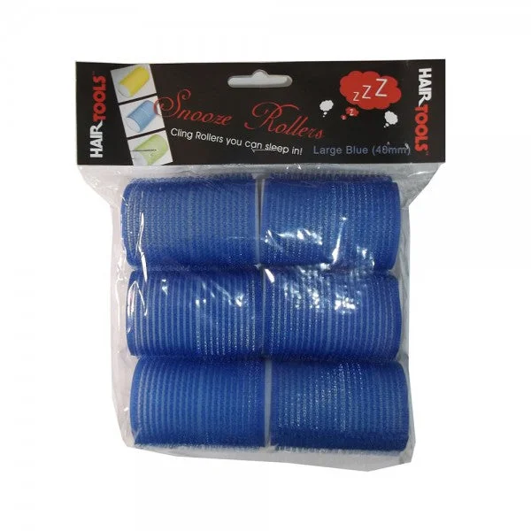 Hair Tools Snooze Rollers - Large Blue 40mm x6