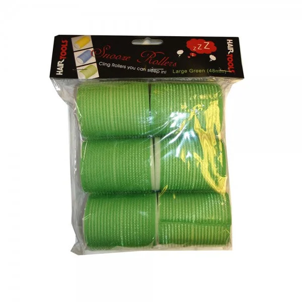 Hair Tools Snooze Rollers - Large Green 48mm x6