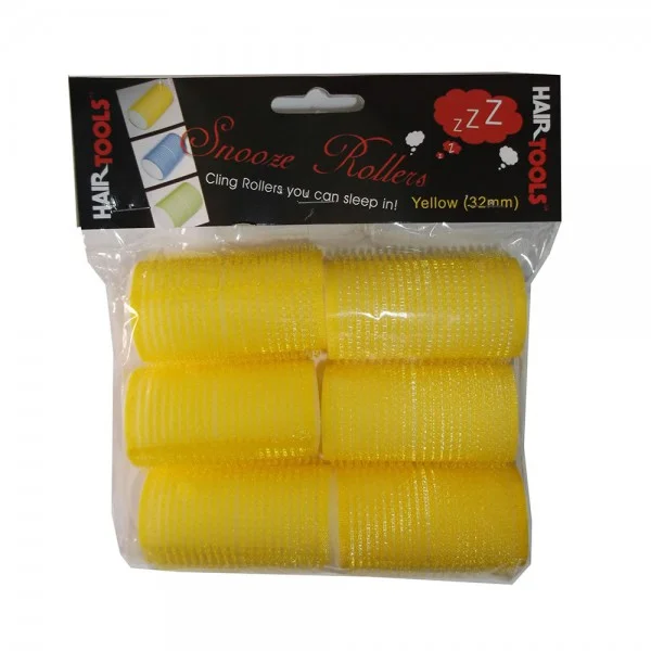 Hair Tools Snooze Rollers - Yellow 32mm x6