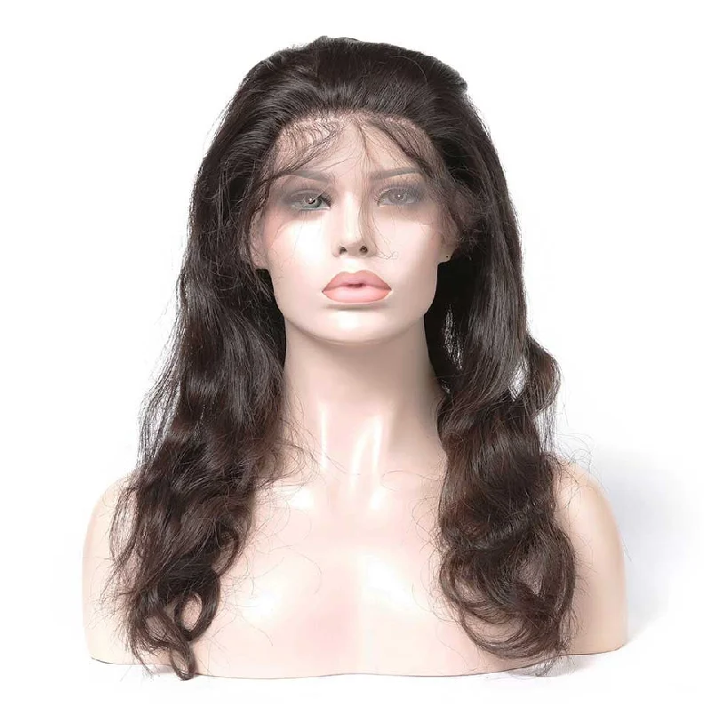 real person hair ring last chance-HJ Weave Beauty 360 Lace Frontal Human Hair Body Wave