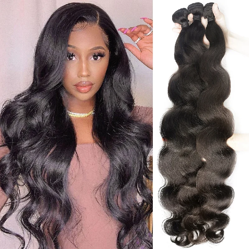 real person hair ring history token-Body Wave Long Hair Series Virgin Human Hair Bundle Deal