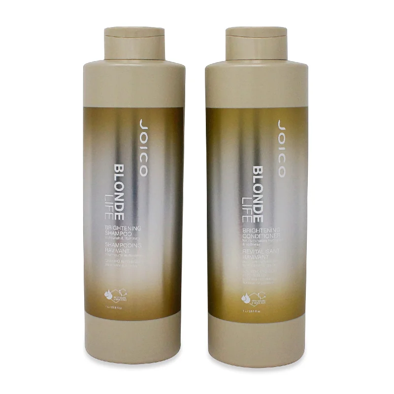 Curl custard-Joico Blonde Life Brightening Shampoo and Conditioner 33.8 oz Duo