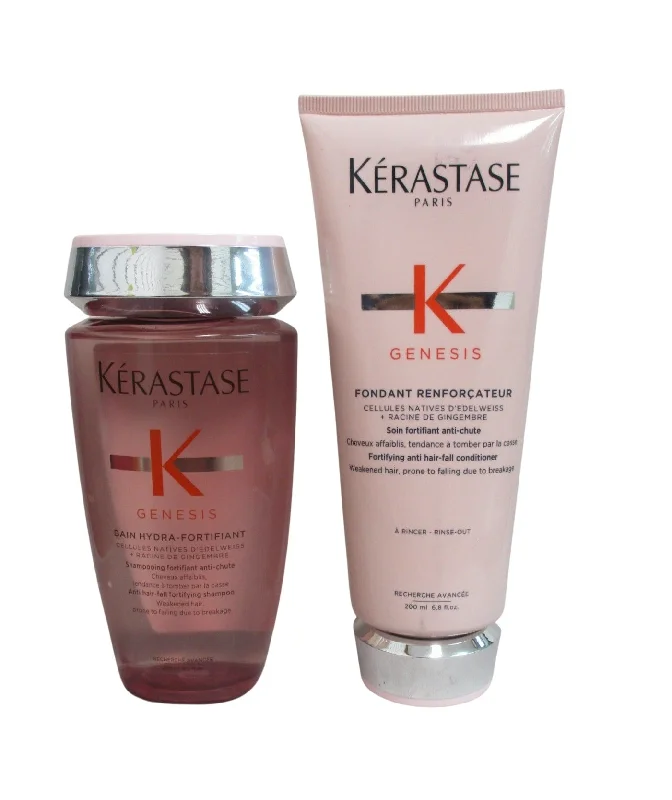 Foam styler-Kerastase Genesis Bain Nutri-Fortifiant shampoo and Fondant Renforcateur 8.5-6.8