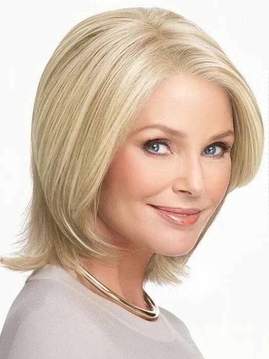 Heat-resistant synthetic wigs-Layered Bob Wigs Mono Top Synthetic Wigs With Highlights