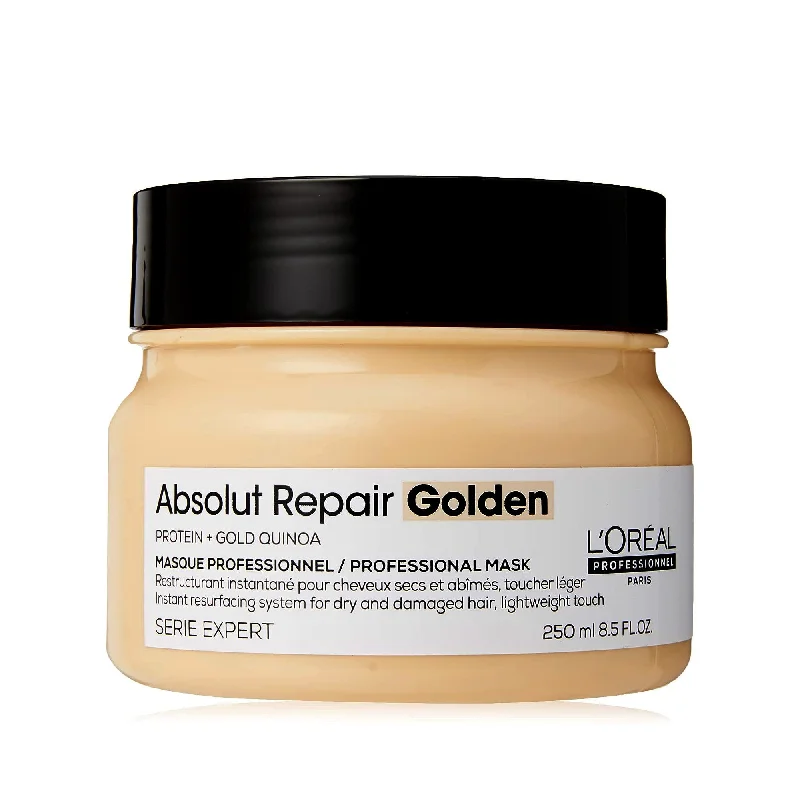 Blow-dry cream-Hair revitalizing wax-L'Oreal Serie Expert Absolut Repair Golden Mask - 8.4oz