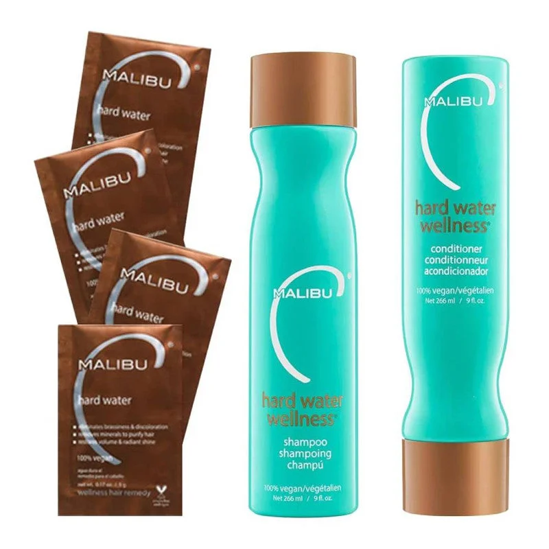 Flake control serum-Curl quenching spray-Malibu C Hard Water Wellness Collection