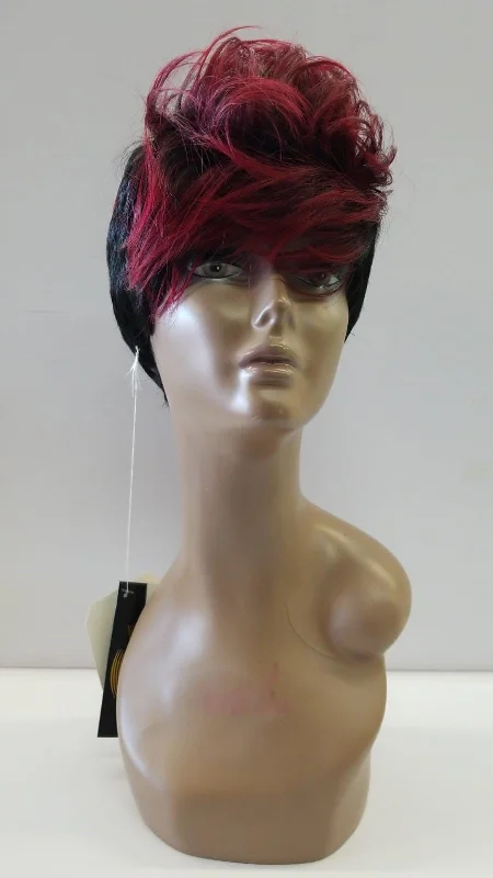 Red synthetic wigs vibrant-Marie Daniele Rocky