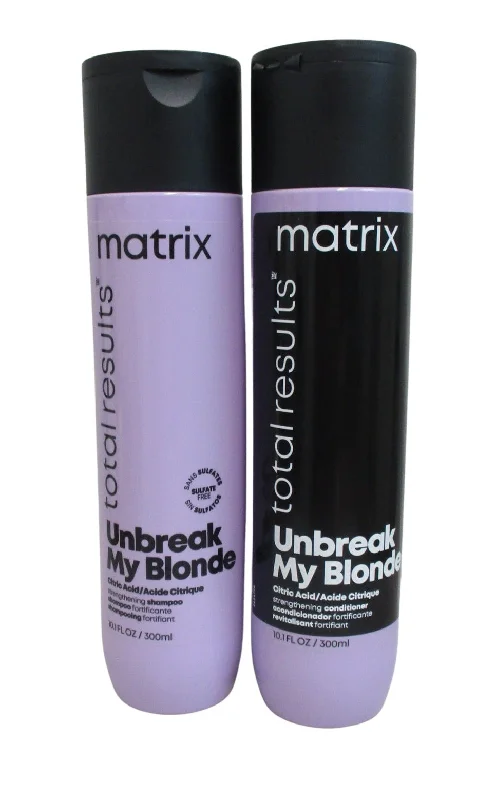 Vitality elixir-Matrix Total Results UnBreak My Blonde Citric Acid Shampoo and Conditioner 10.1oz Duo