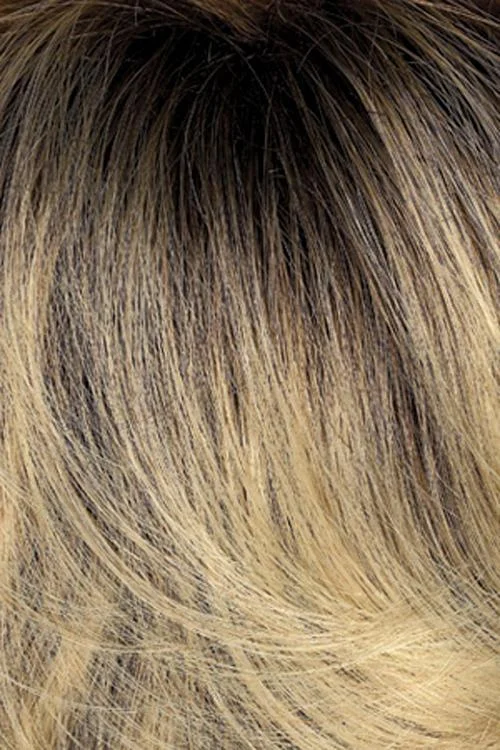 Wheat Blonde with Light Gold Blonde highlights and Brown roots