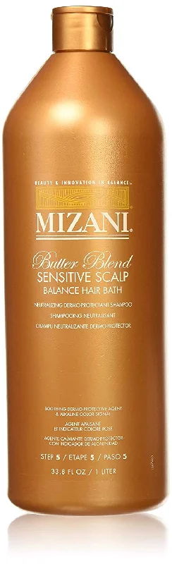 Hair care tips for hair hydration-Mizani Butter Blend Hair Bath-sensitive 33.8 Oz