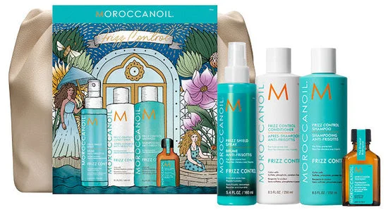 Synthetic hair shampoo-Hair fortifying spray-Moroccanoil Smooth Holiday Set