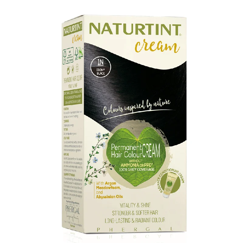 Renewing serum-Naturtint Cream Hair Colour Cream - 1N Ebony Black