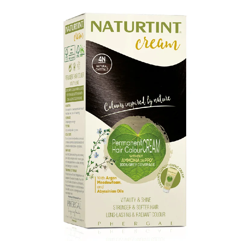 Curl perfecting cream-Naturtint Cream Hair Colour Cream - 4N Natural Chestnut