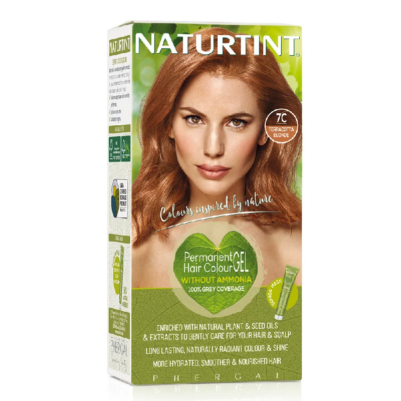 Thinning shield cream-Naturtint Permanent Hair Colour Gel - 7C Terracotta Blonde