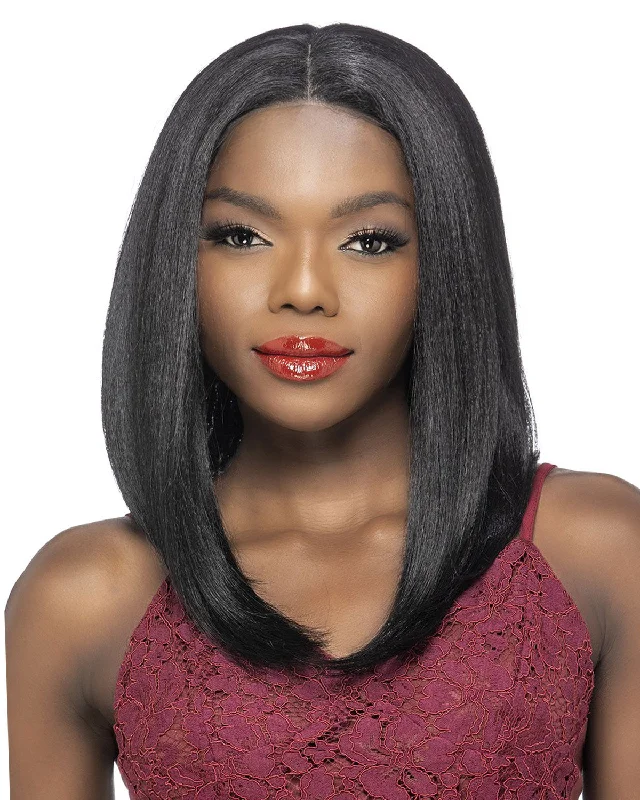 Synthetic wigs with layered bangs-Nicola | Lace Front & Lace Part Synthetic Wig by Vivica Fox