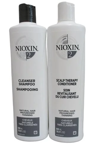 Braid holding gel-Nioxin System 2 Cleanser Shampoo and Scalp Therapy Conditioner Duo 16.9 oz each