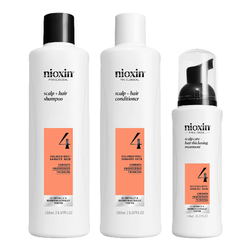 Powdered dry shampoo-Anti-humectant pomade-Nioxin System 4 Trial Kit