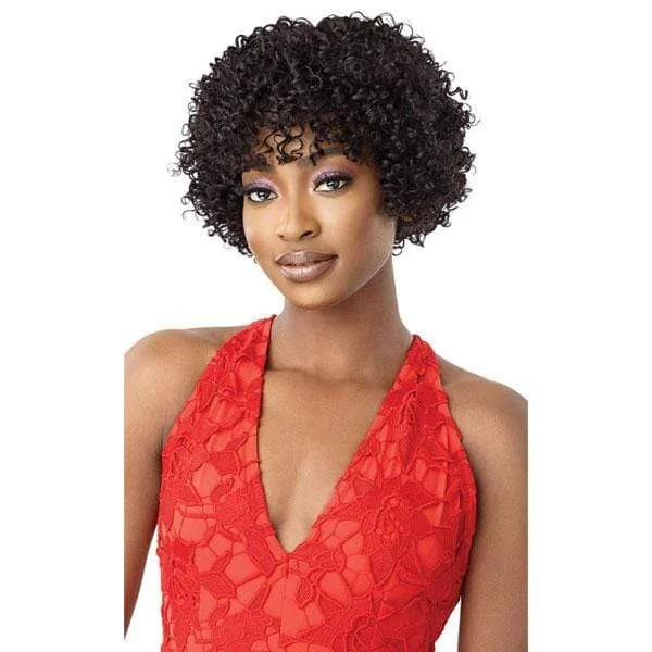 real person hair ring throwback style-Outre 100% Human Hair Fab & Fly Full Cap Wig - AUGUST