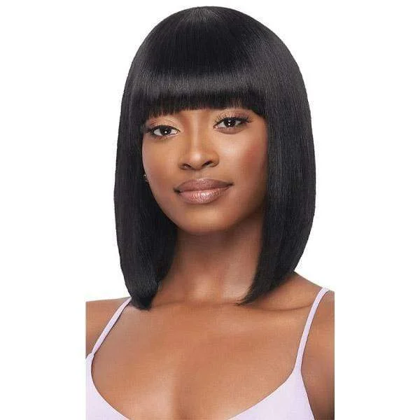 real person hair ring artistic flair-Outre 100% Human Hair MyTresses Purple Label Full Wig - STRAIGHT BOB 12"