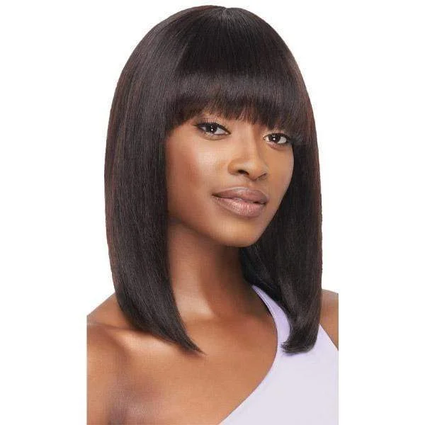 real person hair ring traditional craft-Outre 100% Human Hair MyTresses Purple Label Full Wig - STRAIGHT BOB 14"