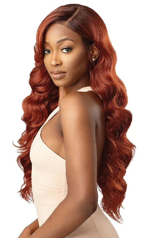 Synthetic wigs with curtain bangs-Outre Lacefront Wig | Melted Hairline | ARIES