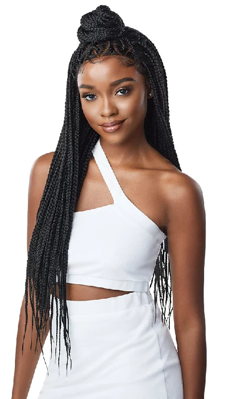 Synthetic wigs for cool style-Knotless Triangle Part Braids | Outre Lace Wig