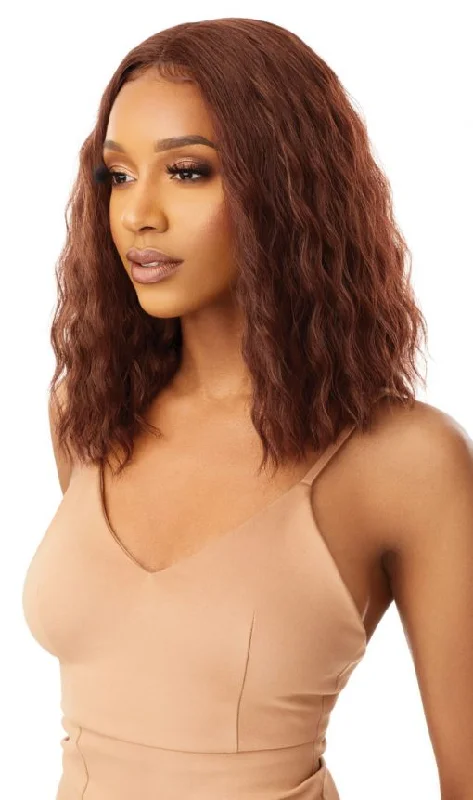 Synthetic wigs with asymmetrical cut-OUTRE LACE FRONT WIG GINNY