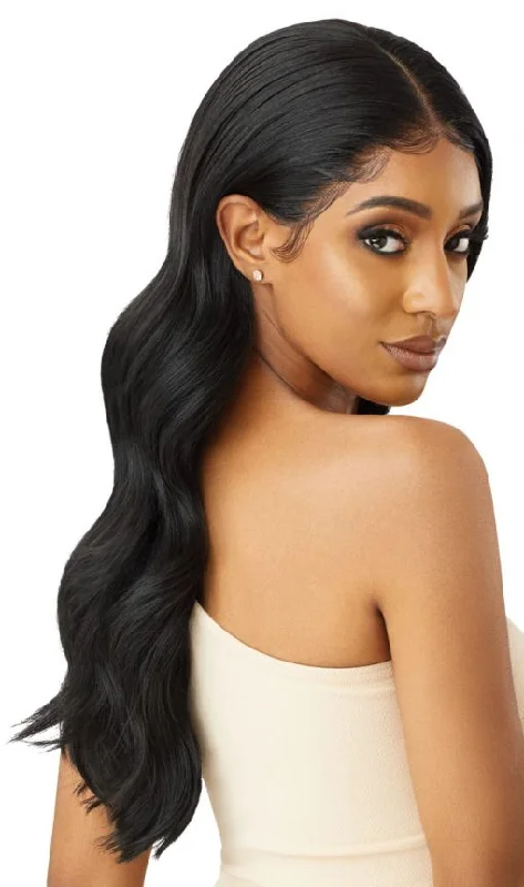 Synthetic wigs with short bangs-Outre Lacefront Wig | Melted Hairline | NATALIA