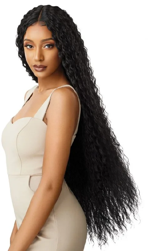 Synthetic wigs with swoop bangs-OUTRE LACE FRONT WIG SHILOH 38"