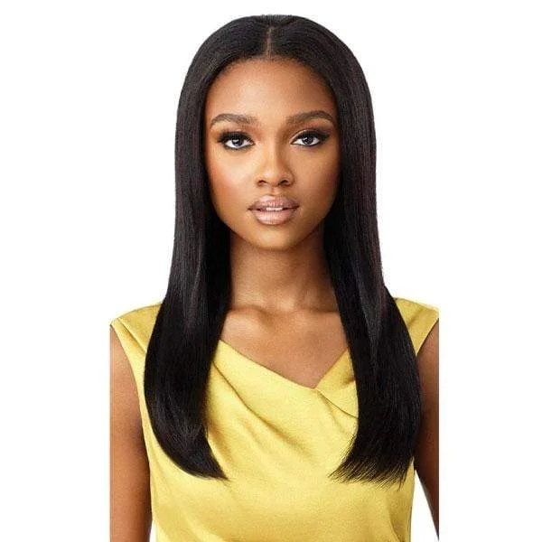 real person hair ring image collection-Outre Mytresses Gold Label 100% Human Hair U-Part Cap Wig - BRAZILIAN STRAIGHT 20"