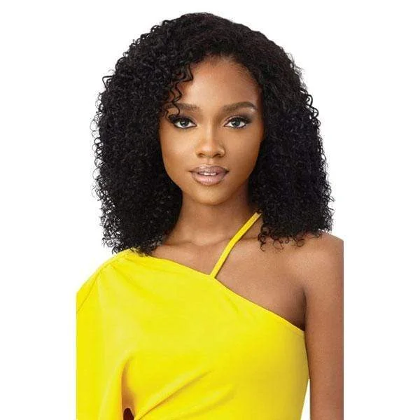 real person hair ring fusion style-Outre Mytresses Gold Label 100% Human Hair U-Part Cap Wig - CARIBBEAN CURLY 14″