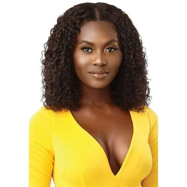 real person hair ring new job-Outre Mytresses Gold Label 100% Human Hair U-Part Cap Wig - MALAYSIAN CURLY 14"