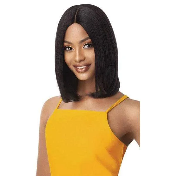 real person hair ring international craft-Outre The Daily Wig 100% Human Hair Wet & Wavy Wig - LAYER BOB 16"