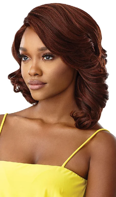 Synthetic wigs with crimped curls-Outre The Daily Wig Delania