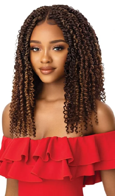 Synthetic wigs for casual events-Outre X-Pression | Twisted Up 4X4 Lacefront Wig | Kinky Boho Passion Water Wave 18"