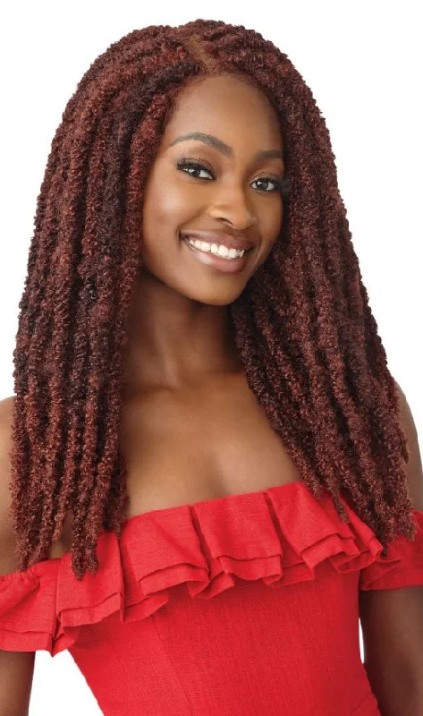 Synthetic wigs for role play-Outre X-Pression | Twisted Up 4X4 Lacefront Wig | Butterfly Locs 22"