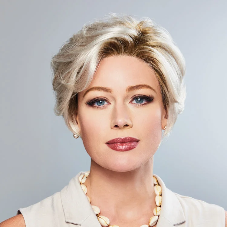 Synthetic wigs for quirky style-Perfection Synthetic Wig by Gabor | Short, Wavy | Mono Part | Basic Cap