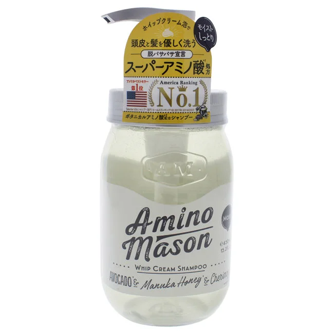 Softening cream-Amino Mason Moist Whip Cream Shampoo by Amino Mason for Unisex - 15.2 oz Shampoo